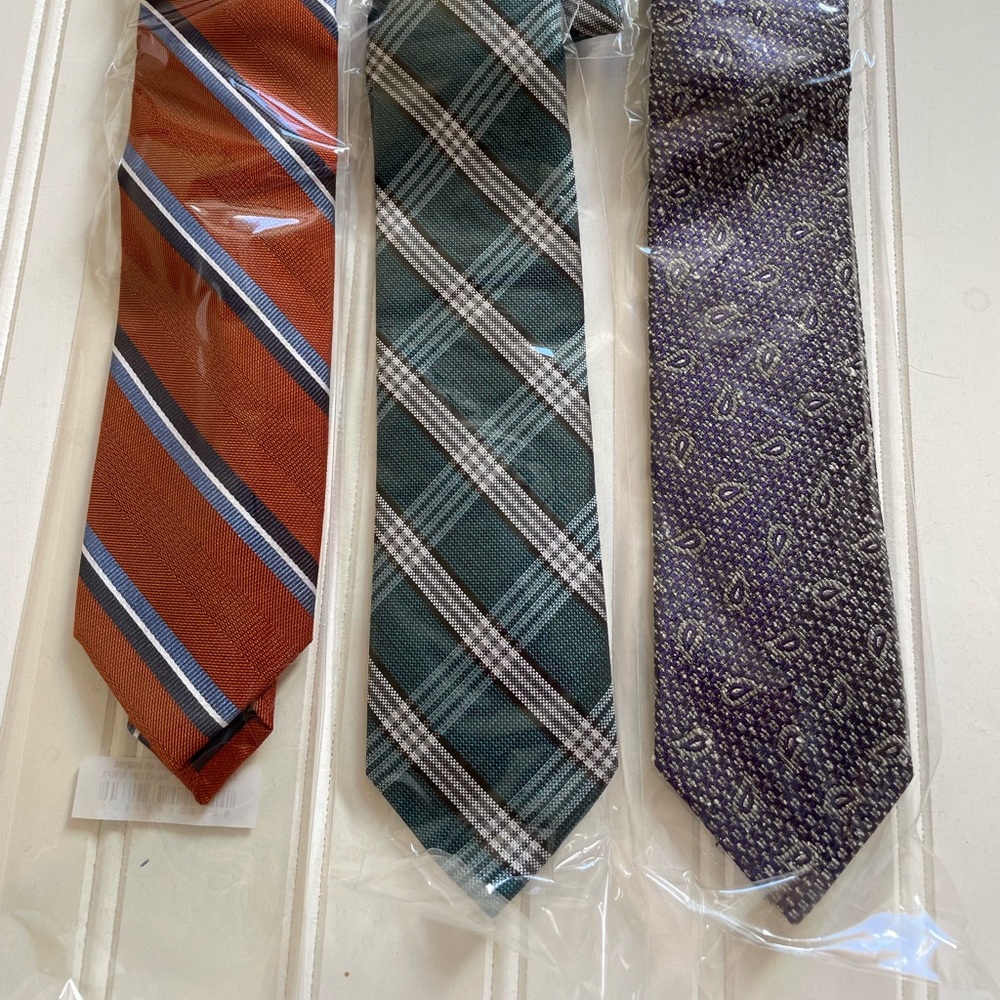 NWT The Tie Bar set of 3 skinny neck ties